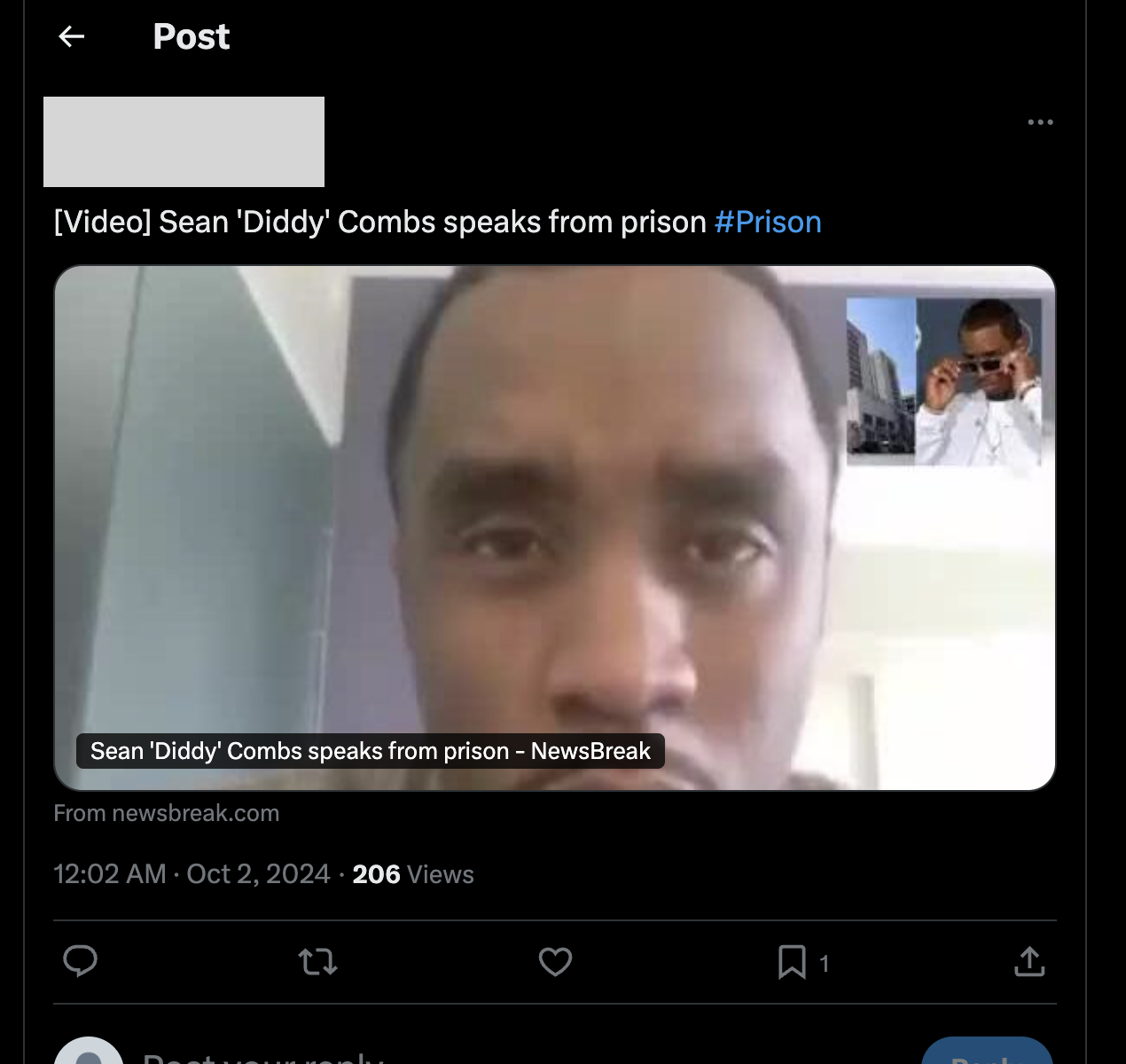 Vídeo mostra mensagem de P Diddy na prisão Poligrafo