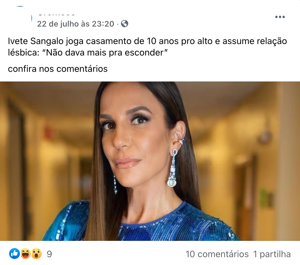 Cantora brasileira Ivete Sangalo divorciou-se do marido para assumir  relação homossexual? – Poligrafo