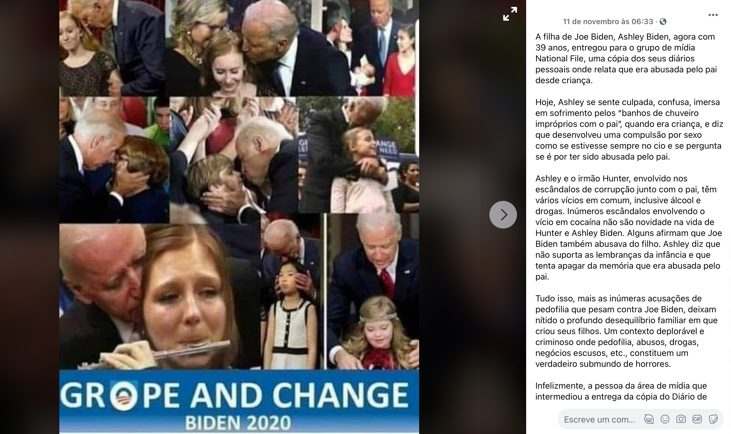 Filha de Joe Biden descreveu no seu diário abusos sexuais pelo pai durante  a infância? – Poligrafo